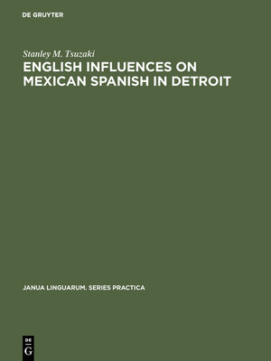 cover image of English influences on Mexican Spanish in Detroit